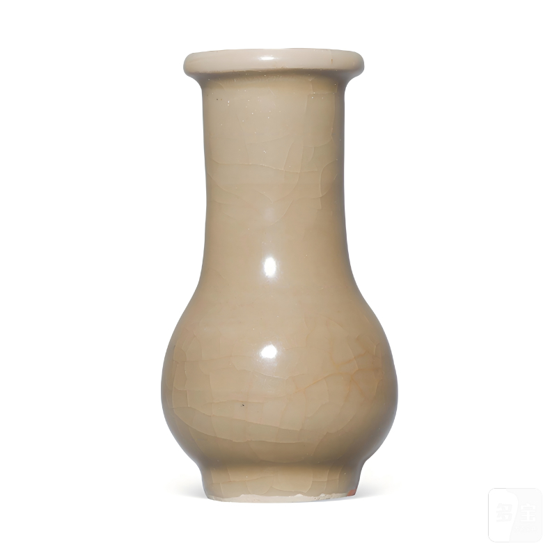 明代 龙泉窑米黄釉箸瓶